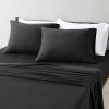 imageAmazon Basics 100 Cotton Jersey Bed Sheet Set King Black SolidJet Black