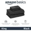imageAmazon Basics 100 Cotton Jersey Bed Sheet Set King Black SolidJet Black