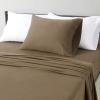 imageAmazon Basics 100 Cotton Jersey Bed Sheet Set King Black SolidBrown