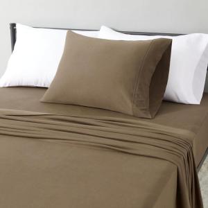 imageAmazon Basics 100 Cotton Jersey Bed Sheet Set King Black SolidBrown