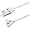 imageAmazon Basics 6 foot 2Prong Indoor Rectangle Extension Cord Power Strip  Flat Plug  13 Amps 1625 Watts 125 VAC  2Pack White3 ft