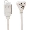 imageAmazon Basics 6 foot 2Prong Indoor Rectangle Extension Cord Power Strip  Flat Plug  13 Amps 1625 Watts 125 VAC  2Pack White6 ft