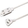 imageAmazon Basics 6 foot 2Prong Indoor Rectangle Extension Cord Power Strip  Flat Plug  13 Amps 1625 Watts 125 VAC  2Pack White6 ft