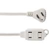 imageAmazon Basics 6 foot 2Prong Indoor Rectangle Extension Cord Power Strip  Flat Plug  13 Amps 1625 Watts 125 VAC  2Pack White6 ft