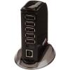 imageAmazon Basics 7 Port USB 20 Hub Tower with 5V4A Power Adapter Black1Pack