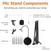 imageAmazon Basics Adjustable Microphone Stand Pop Filter Windscreen for Blue Yeti Snowball Shure AudioTechnica other Mics 19 inch14 inch Pack of 6