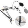 imageAmazon Basics Adjustable Microphone Stand Pop Filter Windscreen for Blue Yeti Snowball Shure AudioTechnica other Mics 19 inch19 inch