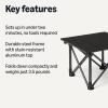 imageAmazon Basics Camping Table Small Folding Camping Essentials Black