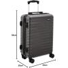 imageAmazon Basics Carry On Luggage Hardside 20inch Spinner with ScratchResistant Surface BlackBlack