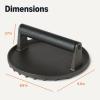 imageAmazon Basics Cast Iron Burger Press Rectangle 811 x 42 x 27 inch Black 1PackRound