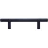 imageAmazon Basics Euro Bar Cabinet Handle 12inch Diameter 538inch Length 3inch Hole Center Satin Nickel 10PackFlat Black
