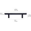 imageAmazon Basics Euro Bar Cabinet Handle 12inch Diameter 538inch Length 3inch Hole Center Satin Nickel 10PackFlat Black