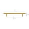 imageAmazon Basics Euro Bar Cabinet Handle 12inch Diameter 538inch Length 3inch Hole Center Satin Nickel 10PackGolden Champagne