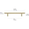 imageAmazon Basics Euro Bar Cabinet Handle 12inch Diameter 538inch Length 3inch Hole Center Satin Nickel 10PackGolden Champagne