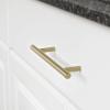 imageAmazon Basics Euro Bar Cabinet Handle 12inch Diameter 538inch Length 3inch Hole Center Satin Nickel 10PackGolden Champagne