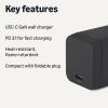 imageAmazon Basics Fast Charging USB C Nano GaN Wall Charger 65W 1Port PD 31 for Laptops Tablets Phones WhiteBlack
