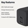 imageAmazon Basics Fast Charging USB C Nano GaN Wall Charger 65W 1Port PD 31 for Laptops Tablets Phones WhiteBlack