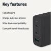 imageAmazon Basics Fast Charging USB C Nano GaN Wall Charger 65W 1Port PD 31 for Laptops Tablets Phones WhiteBlack