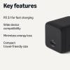 imageAmazon Basics Fast Charging USB C Nano GaN Wall Charger 65W 1Port PD 31 for Laptops Tablets Phones WhiteBlack