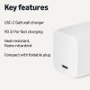imageAmazon Basics Fast Charging USB C Nano GaN Wall Charger 65W 1Port PD 31 for Laptops Tablets Phones WhiteWhite
