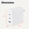 imageAmazon Basics Fast Charging USB C Nano GaN Wall Charger 65W 1Port PD 31 for Laptops Tablets Phones WhiteWhite