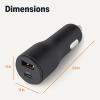 imageAmazon Basics FastCharging Car Charger 1 USBC1 USBA 1 Builtin Coiled Cable USBC 60w BlackUSB AUSB C  32W with USB C cable