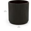 imageAmazon Basics Fluted Ceramic Round Planter 10inch BlackBlack