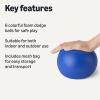 imageAmazon Basics Foam Dodgeballs with Mesh Storage Bag 6Inch Diameter 6Pack for Indoor Outdoor Games Gym Class Playground