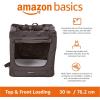 imageAmazon Basics Folding Portable Soft Pet Dog Crate Carrier Kennel 262L x 178W x 181H BlackBLACK