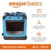 imageAmazon Basics Folding Portable Soft Pet Dog Crate Carrier Kennel 262L x 178W x 181H BlackBLUE