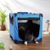 imageAmazon Basics Folding Portable Soft Pet Dog Crate Carrier Kennel 262L x 178W x 181H BlackBLUE