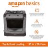 imageAmazon Basics Folding Portable Soft Pet Dog Crate Carrier Kennel 262L x 178W x 181H BlackGREY