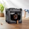 imageAmazon Basics Folding Portable Soft Pet Dog Crate Carrier Kennel 262L x 178W x 181H BlackGREY