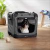 imageAmazon Basics Folding Portable Soft Pet Dog Crate Carrier Kennel 262L x 178W x 181H BlackGREY