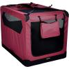 imageAmazon Basics Folding Portable Soft Pet Dog Crate Carrier Kennel 262L x 178W x 181H BlackRED