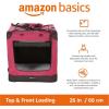 imageAmazon Basics Folding Portable Soft Pet Dog Crate Carrier Kennel 262L x 178W x 181H BlackRED