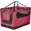 imageAmazon Basics Folding Portable Soft Pet Dog Crate Carrier Kennel 262L x 178W x 181H BlackRED