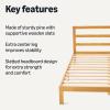 imageAmazon Basics Full Bed Frame with Headboard Solid Pine Wood with Bed Slats Full WhiteWalnut