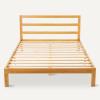 imageAmazon Basics Full Bed Frame with Headboard Solid Pine Wood with Bed Slats Full WhiteWalnut