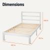 imageAmazon Basics Full Bed Frame with Headboard Solid Pine Wood with Bed Slats Full WhiteWhite