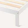imageAmazon Basics Full Bed Frame with Headboard Solid Pine Wood with Bed Slats Full WhiteWhite