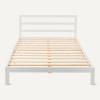 imageAmazon Basics Full Bed Frame with Headboard Solid Pine Wood with Bed Slats Full WhiteWhite