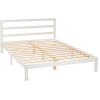 imageAmazon Basics Full Bed Frame with Headboard Solid Pine Wood with Bed Slats Full WhiteWhite