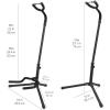 imageAmazon Basics Height Adjustable Foldable Guitar Stand with Secure Support for Acoustic Electric Bass and Banjos Sturdy Black