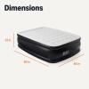 imageAmazon Basics Inflatable air Mattress Queen 22in Height Blow up Mattress with Built in PumpQueen 600 lbs  NA Plug