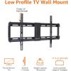 imageAmazon Basics Low Profile TV Wall Mount with Horizontal Post Installation Leveling for 32 to 86 inch TVs BlackFixed
