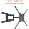 imageAmazon Basics Low Profile TV Wall Mount with Horizontal Post Installation Leveling for 32 to 86 inch TVs BlackFull Motion Articulating
