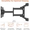 imageAmazon Basics Low Profile TV Wall Mount with Horizontal Post Installation Leveling for 32 to 86 inch TVs BlackFull Motion Articulating