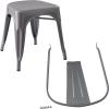 imageAmazon Basics Metal Dining Chairs Matte Black 1 Count Pack of 4Dark Grey