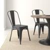 imageAmazon Basics Metal Dining Chairs Matte Black 1 Count Pack of 4Matte Black